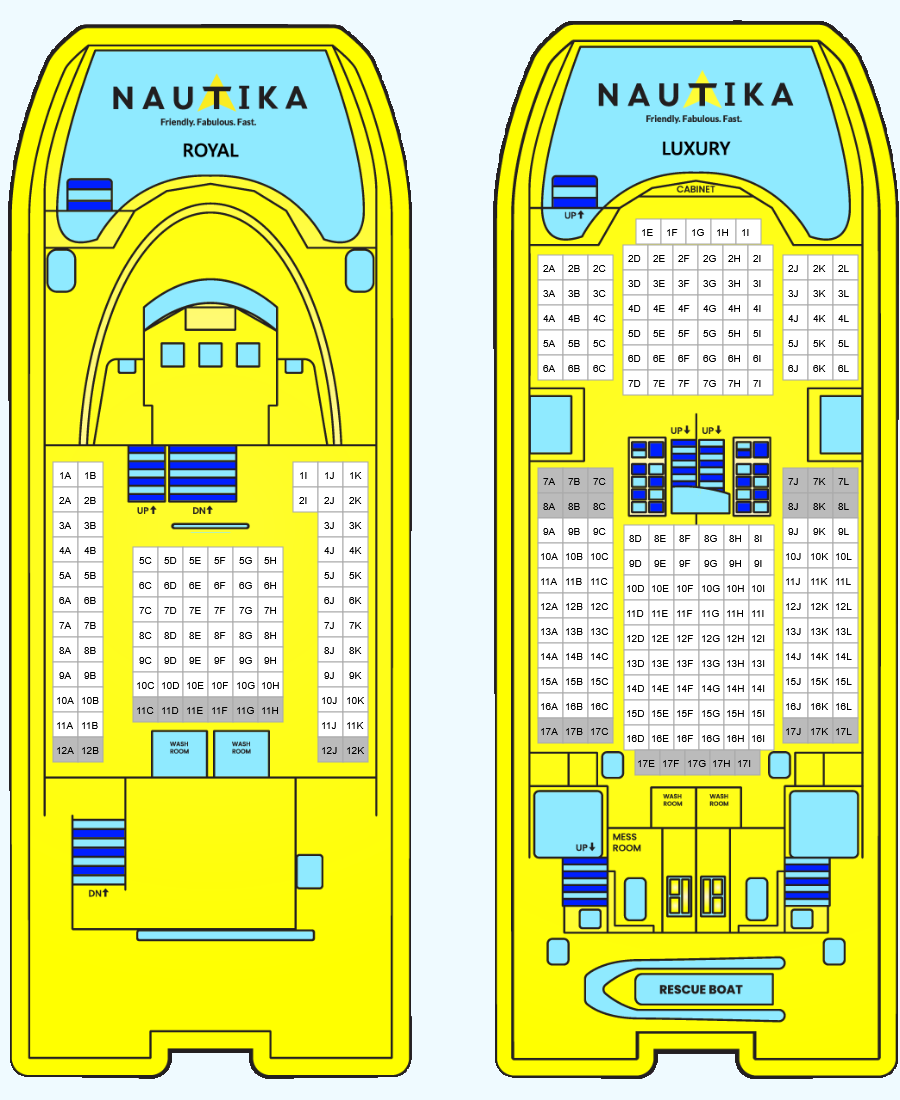 Example Nautika seat selection layout