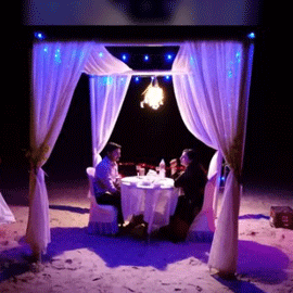 Candle Light Dinner beach side in Andaman